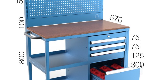 2350 çekmeceli raflı askı